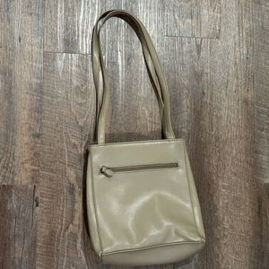 Carryland America Beige Brown Shoulder Tote Bag Vinyl Shoulder Purse